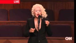 Christina Aguilera at Etta James Funeral